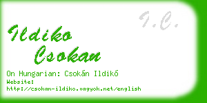ildiko csokan business card