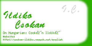 ildiko csokan business card